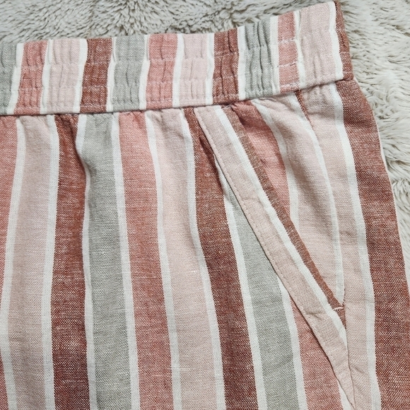 Size 4X Shorts Linen blend Boyfriend cut Pockets Elastic waistband SONOMA NWT - Picture 7 of 16